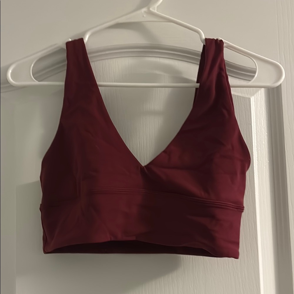 Lululemon Align V-Neck Bra In Pomegranate